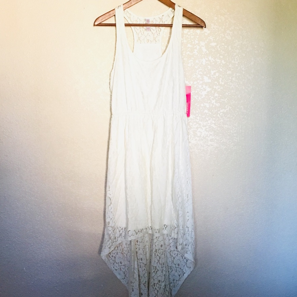 Laced high-low dress